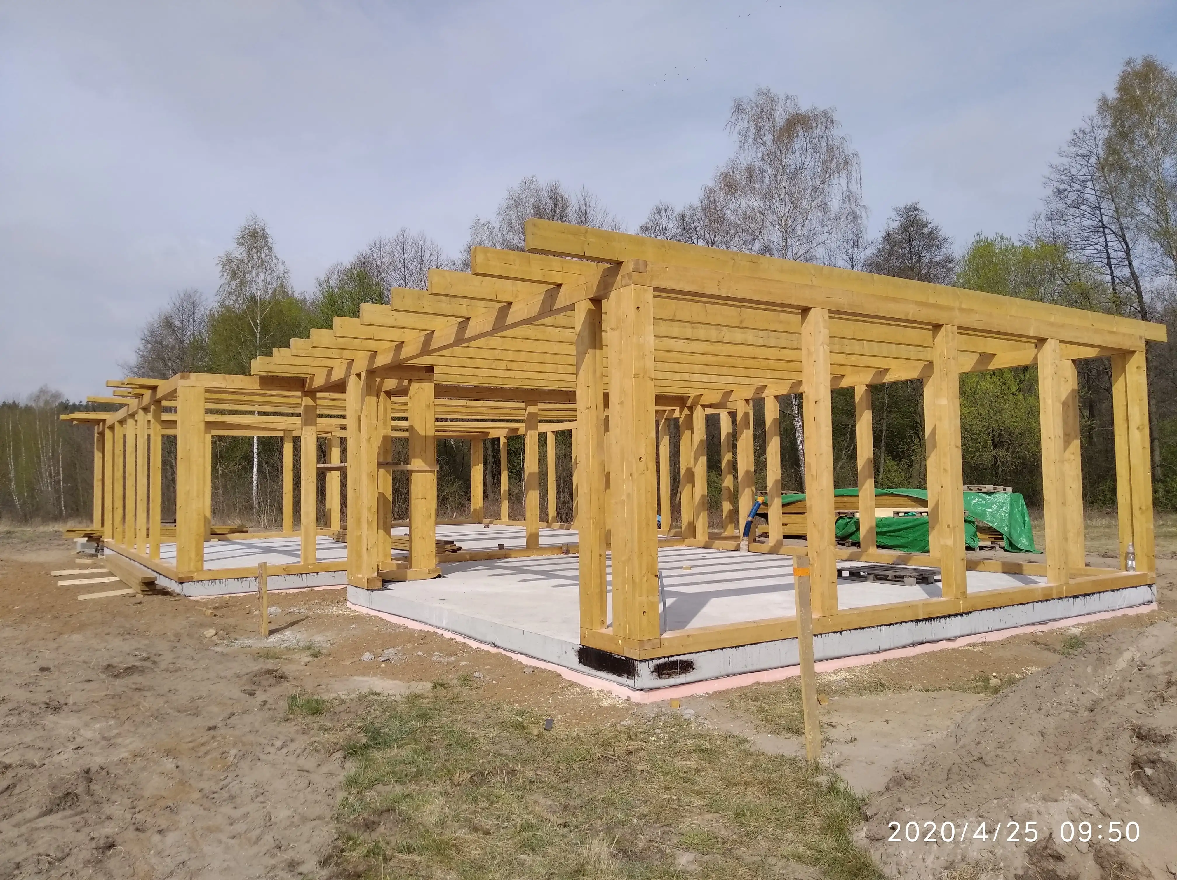 płyta fundamentowa pod drewniany szkielet